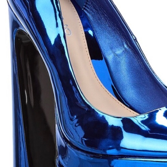 COPY - Marlania Platform Pump - Metallic Blue Speccio - Picture 4 of 6